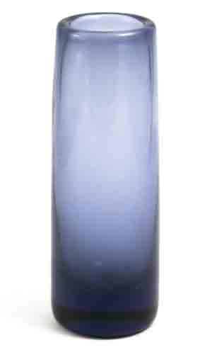 holmegaard per lutken cylyndrical vase from the sapphire line